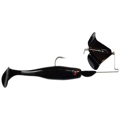 Big Bite Baits 1/4 OZ Suicide SHAD BUZZBAIT/Black Blade/Black