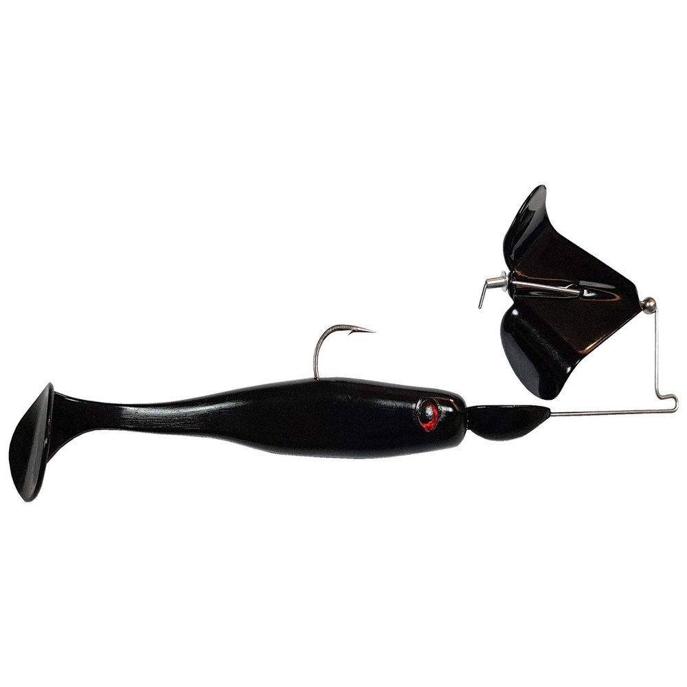 Big Bite Baits 1/4 OZ Suicide SHAD BUZZBAIT/Black Blade/Black