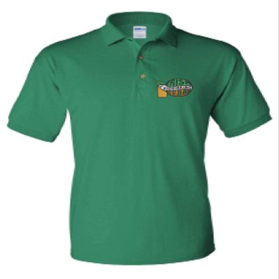 ALLNTRENDS Men's Polo T Shirt Irish Drinking Team Embroidered St Patrick's Day (L, Kelly Green)