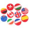 BESPORTBLE 10PCS Vibration Dampeners Silicone Tennis Dampener National Flag String Shock Absorber Accessory for Tennis Players Beginners view 1