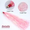 Fishing Teasers,12/18pcs Saltwater Bucktail Teasers Mylar Flash Teaser Tail Trolling Skirt Lures for Flounder Rigs Saltwater Fishing Lures Plugs 3 Colors view 2