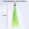 Fishing Teasers,12/18pcs Saltwater Bucktail Teasers Mylar Flash Teaser Tail Trolling Skirt Lures for Flounder Rigs Saltwater Fishing Lures Plugs 3 Colors view 3