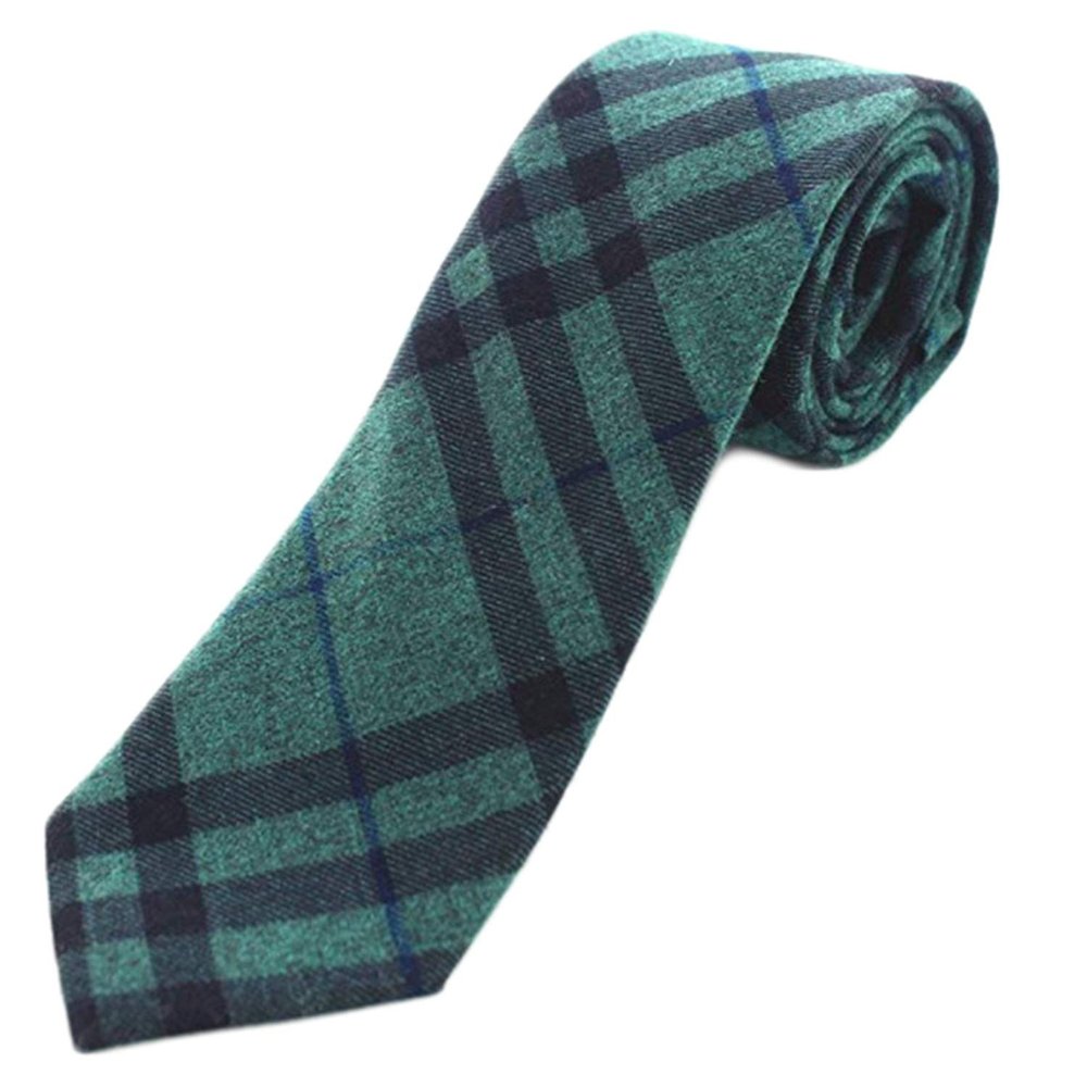 Andongnywell Cotton Plaid Tie Mens Skinny Tie Striped Cashmere Wool Necktie Retro Tartan Woven Tie Neckties (Multicolor 9,One Size)