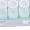 Winwinfly Transparent Storage Box Contact Lens Case Simple Large Capacity Pupil Caske,Green White view 2