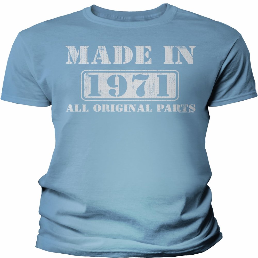 1971 Birthday Shirt for Men - Made in 1971 All Original Parts - 55th Birthday Gift - Carolina-4X