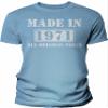 1971 Birthday Shirt for Men - Made in 1971 All Original Parts - 55th Birthday Gift - Carolina-4X view 1
