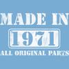 1971 Birthday Shirt for Men - Made in 1971 All Original Parts - 55th Birthday Gift - Carolina-4X view 4