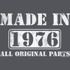 1976 Birthday Shirt for Men - Made in 1976 All Original Parts - 50th Birthday Gift - Charcoal-4X view 4