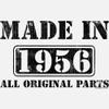 1956 Birthday Shirt for Men - Made in 1956 All Original Parts - 70th Birthday Gift - White-4X view 4