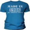 1986 Birthday Shirt for Men - Made in 1986 All Original Parts - 40th Birthday Gift - Sapphire-4X view 1