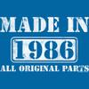 1986 Birthday Shirt for Men - Made in 1986 All Original Parts - 40th Birthday Gift - Sapphire-4X view 4