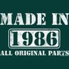 1986 Birthday Shirt for Men - Made in 1986 All Original Parts - 40th Birthday Gift - Forest-4X view 4