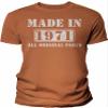 1971 Birthday Shirt for Men - Made in 1971 All Original Parts - 55th Birthday Gift - TX Orange-4X view 1