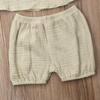 Newborn Baby Girl Shorts Set Outfit Set Straps Tees Tanks Tops Short Pants Organic Summer Clothes (Light Grey, 3-9 Months) view 4