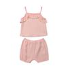 Newborn Baby Girl Shorts Set Outfit Set Straps Tees Tanks Tops Short Pants Organic Summer Clothes (Pink, 2T-3T) view 1