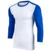 Champro Compression Three Quarter Sleeve, Youth Medium, White, Royal view 1