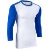 Champro Compression Three Quarter Sleeve, Youth Medium, White, Royal view 2