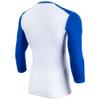 Champro Compression Three Quarter Sleeve, Youth Medium, White, Royal view 3