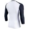 Champro Compression Three Quarter Sleeve, Adult 2X-Large, White, Navy view 3