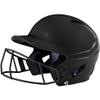CHAMPRO womens Fastpitch HX Softball Batting Helmet with Facemask, Black, Small US view 1