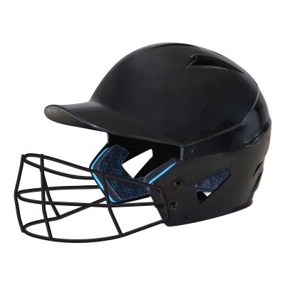 CHAMPRO mens Baseball HX Rookie Batting Helmet with Facemask, BLACK, Medium
