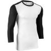 Champro Compression Three Quarter Sleeve, Adult X-Large, White, Black view 2