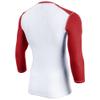 Champro Compression Three Quarter Sleeve, Adult 2X-Large, White, Scarlet view 3