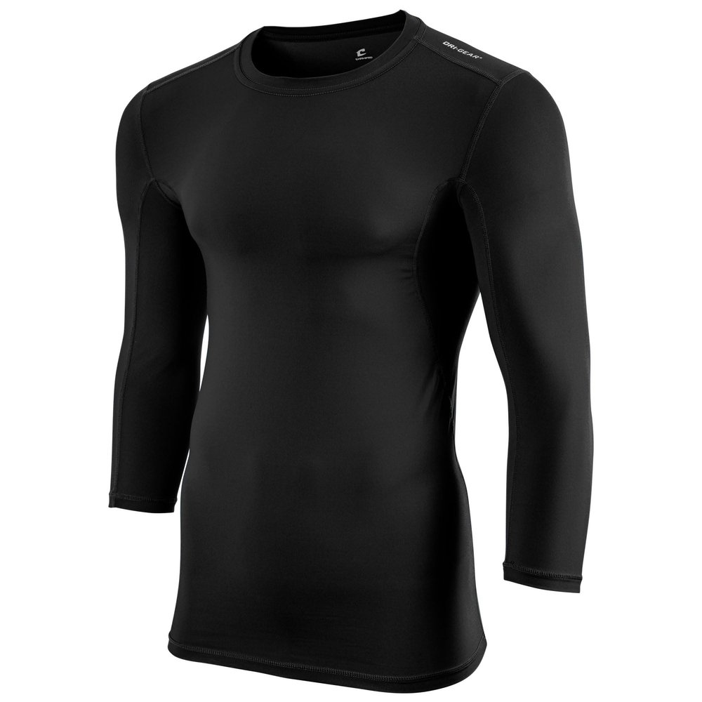 Champro Compression Three Quarter Sleeve, Youth Medium, Black