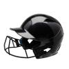 CHAMPRO womens Fastpitch HX Softball Batting Helmet with Facemask, Black, Medium US view 1
