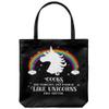 Cooks Fabulous Magical Like Unicorns Funny Rainbow Tote Bag view 1