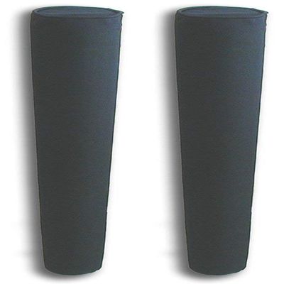 Mad Dog Boat Trailer Guide Pole Pad and Cover with Capped Ends | 36 Inch | Black | Heavy Duty UV Fade Proof Canvas | Set of Two