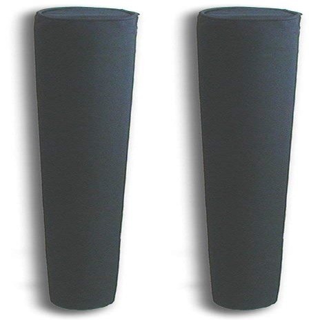 Mad Dog Boat Trailer Guide Pole Pad and Cover with Capped Ends | 36 Inch | Black | Heavy Duty UV Fade Proof Canvas | Set of Two