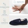 EUROPEAN SOFTEST Mens Slippers Wide House Shoes Adjustable Diabetic Shoes Arthritis Swollen House Shoes Indoor Outdoor Slippers with Warm and Comfy Memory Foam view 3