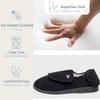 EUROPEAN SOFTEST Men's Diabetic Slippers with Adjustable Closure, Premium Memory Foam, Extra Wide Comfy Warm Plush Fleece Arthritis Edema Swollen Diabetic House Shoes Machine Washable Anti Slip Sole view 3