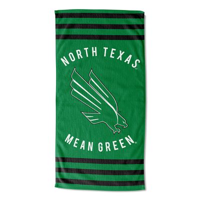 Northwest NCAA North Texas Mean Green Unisex-Adult Beach Towel, 30" x 60", Stripes
