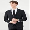 AUSKY Pre-tied Adjustable Zipper Skinny necktie,2.35'' Clip on Slim Solid Black Ties for men or boys (6CM) view 2