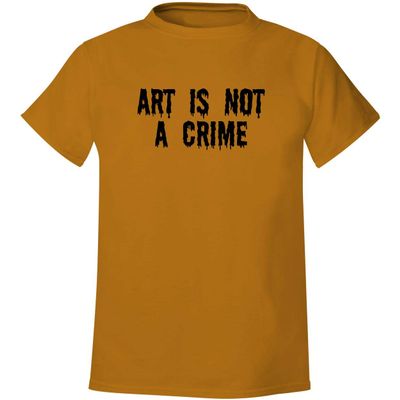Art Is Not A Crime - Men's Soft & Comfortable T-Shirt, Gold, XX-Large