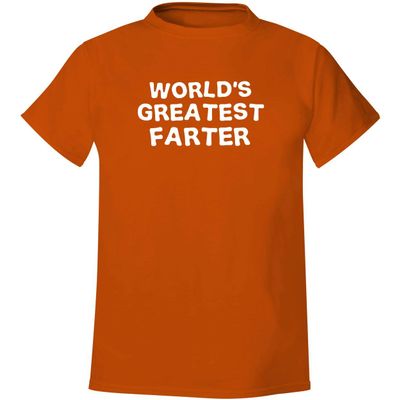 BH Cool Designs World's Greatest Farter - Men's Soft & Comfortable T-Shirt, Orange, XX-Large