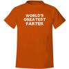 BH Cool Designs World's Greatest Farter - Men's Soft & Comfortable T-Shirt, Orange, XX-Large view 1