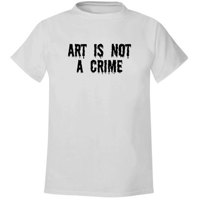 Art Is Not A Crime - Men's Soft & Comfortable T-Shirt, White, Large