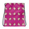 Lolamart Bull Terrier Diamond Logo All Over Prints Reflect Pink Drawstring Bags view 1