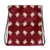 Lolamart Bull Terrier Diamond Logo All Over Prints Reflect Dark Red Drawstring Bags view 1