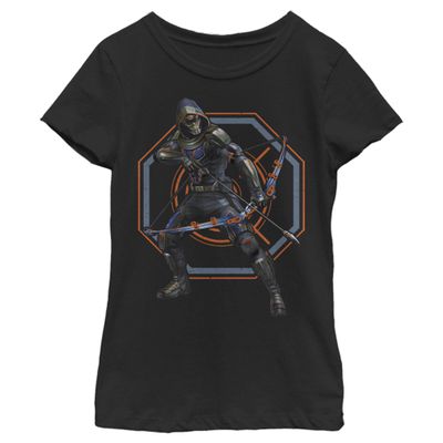Fifth Sun Little Marvel Big Taskmaster Girls Short Sleeve Tee Shirt, Black, Medium