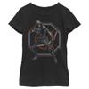 Fifth Sun Little Marvel Big Taskmaster Girls Short Sleeve Tee Shirt, Black, Medium view 1