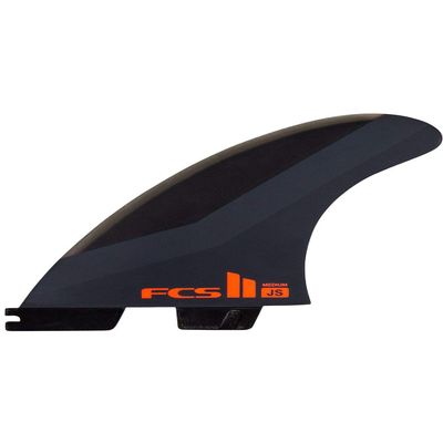 FCS 2 JS PC Tri-Fin Set Charcoal-Red M