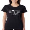 ALLNTRENDS Women's T Shirt Let's Get Lucky St Patrick's Day Shirt Irish Shamrock (L, Black) view 1