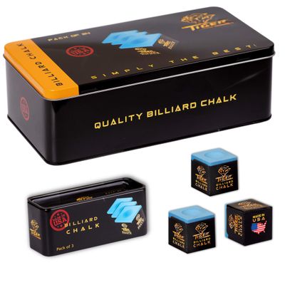 Tiger Pool cue Billiard Chalk - Blue - 72 pcs 1 case