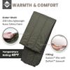 onewind Camping Blanket, Recycled Nylon Fabric Dupont Sorona Fillings, Warm, Puffy, Breathable, Windproof, Packable, Lightweight Camping Quilt for Outdoor Hiking Backpacking Travel Beach, OD Green view 4