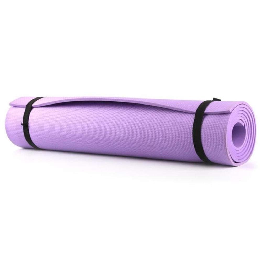 Mxl-Fitness 18306106mm EVA Yoga Mat Non-Slip Yoga Mat Sport Gym Soft Pilates Mats for Beginner Fitness Equipment Gymnastics Mats (Color : Purple)