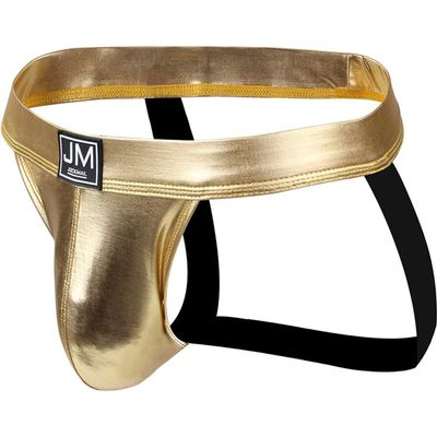 JOCKMAIL Mens Jock Strap Male Thongs Men Briefs Jockstrap for Men Underwear (Medium, Gold)